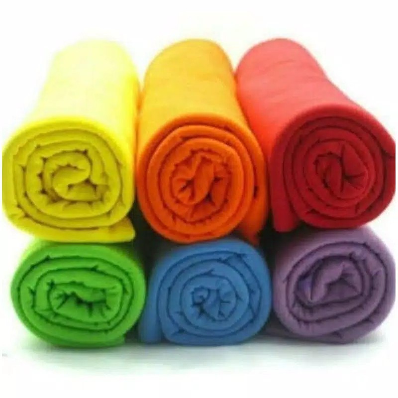 6 pcs bedong rainbow ukuran 90x115 - kain bedong bayi size jumbo polos aneka warna