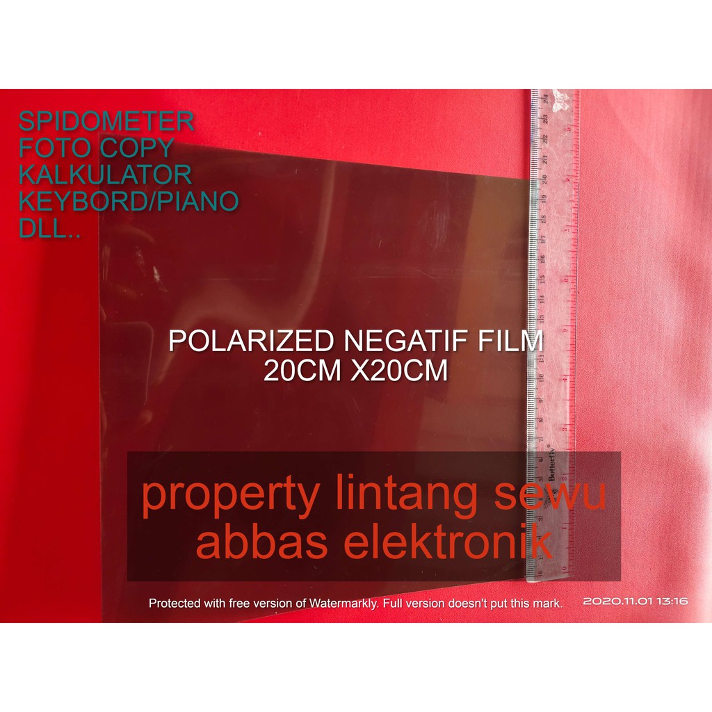 POLARIS POLARIZED NEGATIF FILM 20X20 LCD LAYAR SPEEDOMETER SPIDOMETER KALKULATOR KEYBOARD FOTO COPY