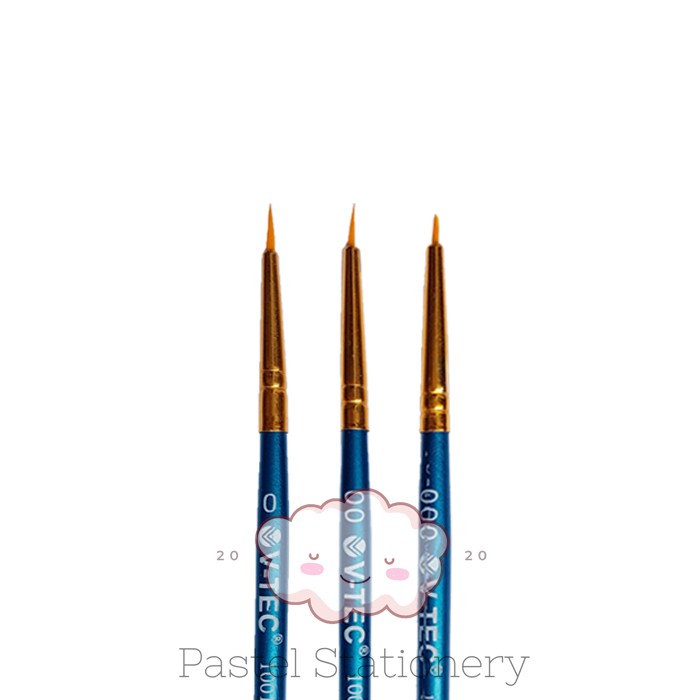 

Kuas Lukis Cat Air Minyak Akrilik Poster V-Tec 1001 No. 0 00 000 - Watercolor Acrylic Paint Brush VTec