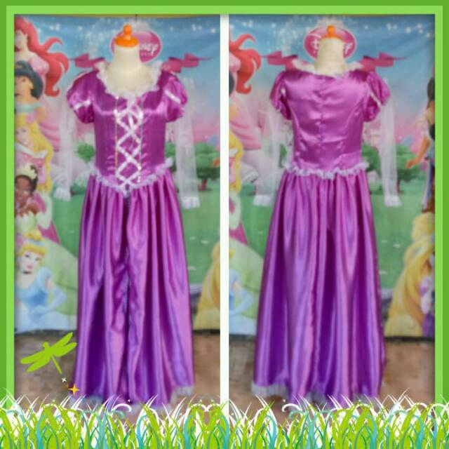 Kostum Dress Gaun Pesta Ulang Tahun Princess Rapunzel Size Dewasa