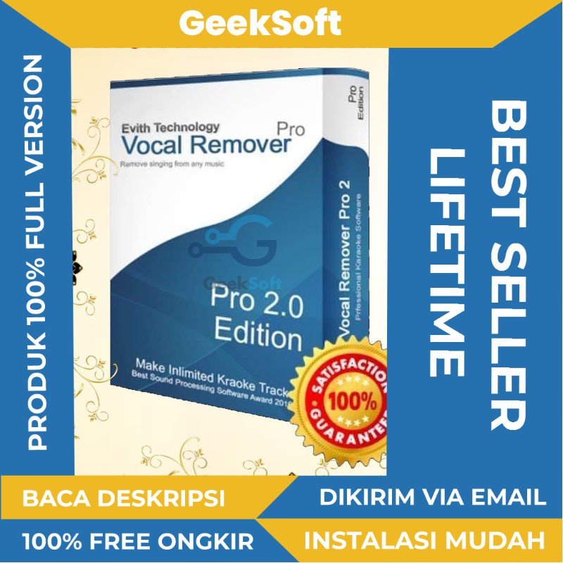 [FULL VERSION] Vocal Remover V2.0 Software Musik Pro Lifetime - musik yang dapat menghapus vokal dari lagu sehingga dapat digunakan untuk karaoke atau remix