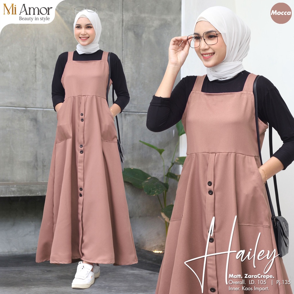 HAILEY DRESS POLOS BAHAN ZARA CREPE ORIGINAL MI AMOR