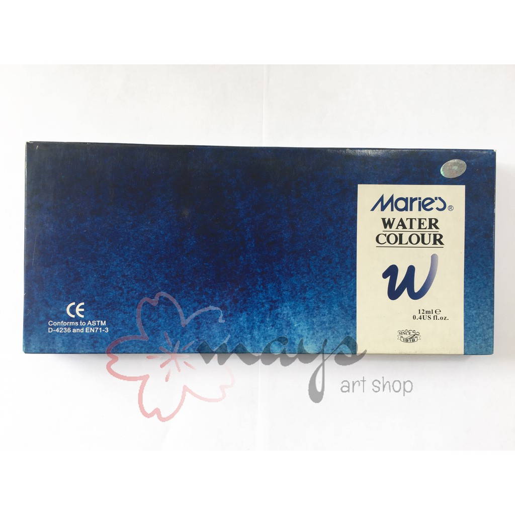 Maries Water Colour Set 12ml x 14 warna  Cat  Air  Maries 