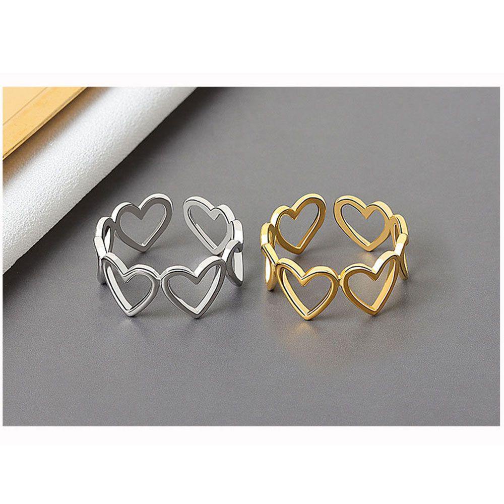 Cincin Nanas Perhiasan Aesthetic Hollowout Adjustable