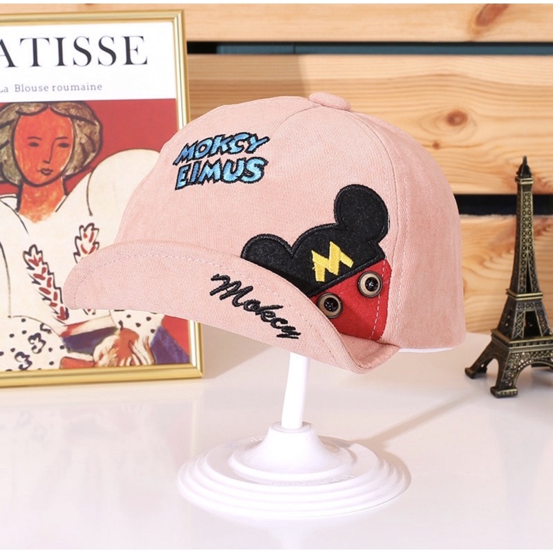 Topi Baseball Anak Balita Model Mic*key Elmus / Toddler Baseball Hat Cap-Pink