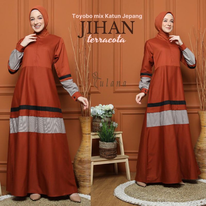 JIHAN Dress Toyobo mix Katun Jepang