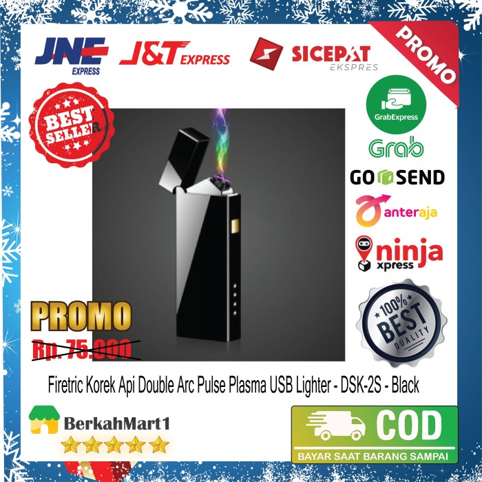 Korek Api Elektrik Kolektor Double Design Elegan USB Lighter Recharge