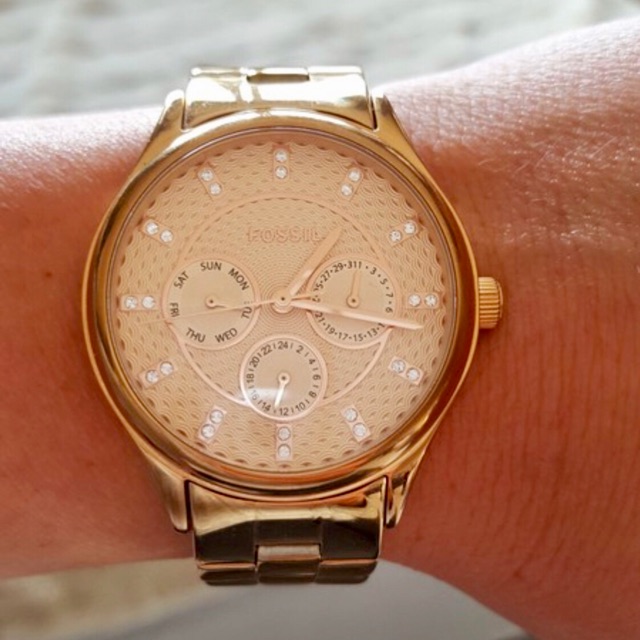 JAM TANGAN FOSSIL ORIGINAL BQ1561 Roségold Second Bekas Ori Asli LIKE NEW