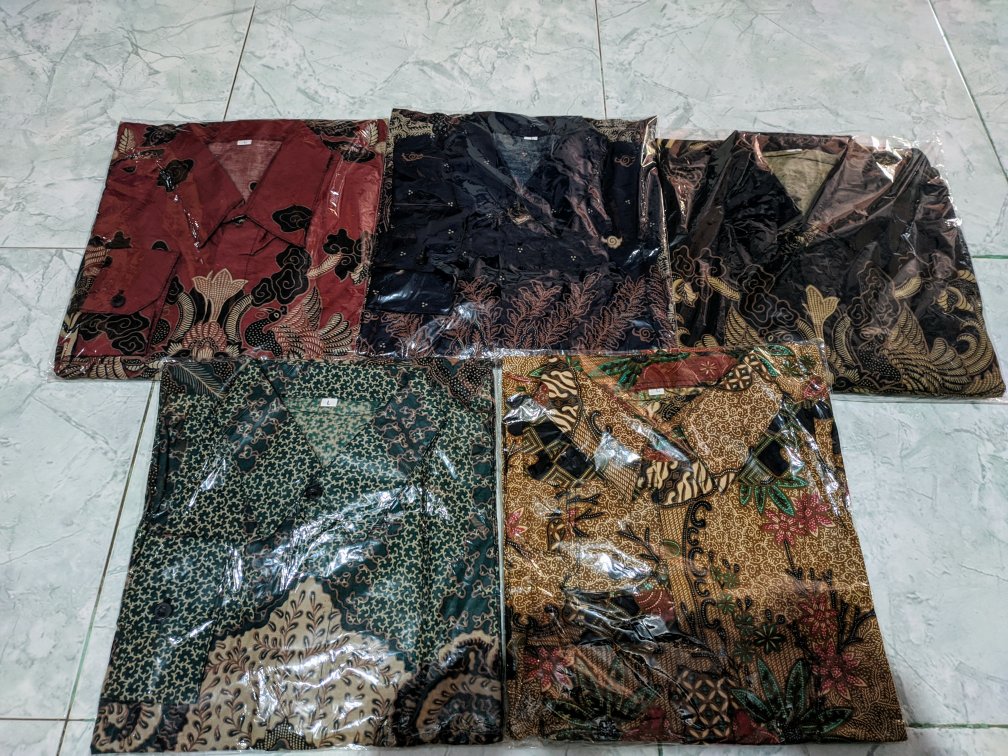Kemeja Batik Pria Lengan Panjang Size M L Xl Xxl  Bswart Batik Hrb026 Kenongo Hem