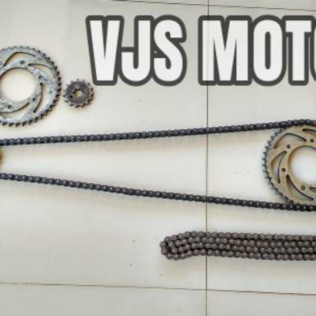 Jual gear gir set depan blakang dan rantai rante 428h Yamaha VIXION NEW PNP VIXION LAMA OLD ASLI YAM