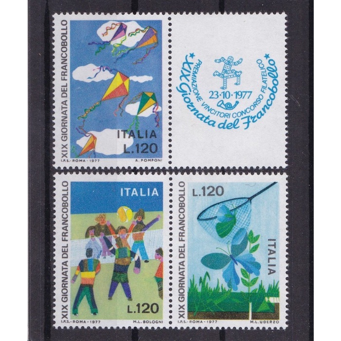 

0130 Perangko Italia 1977 Stamp Day 3v Mnh