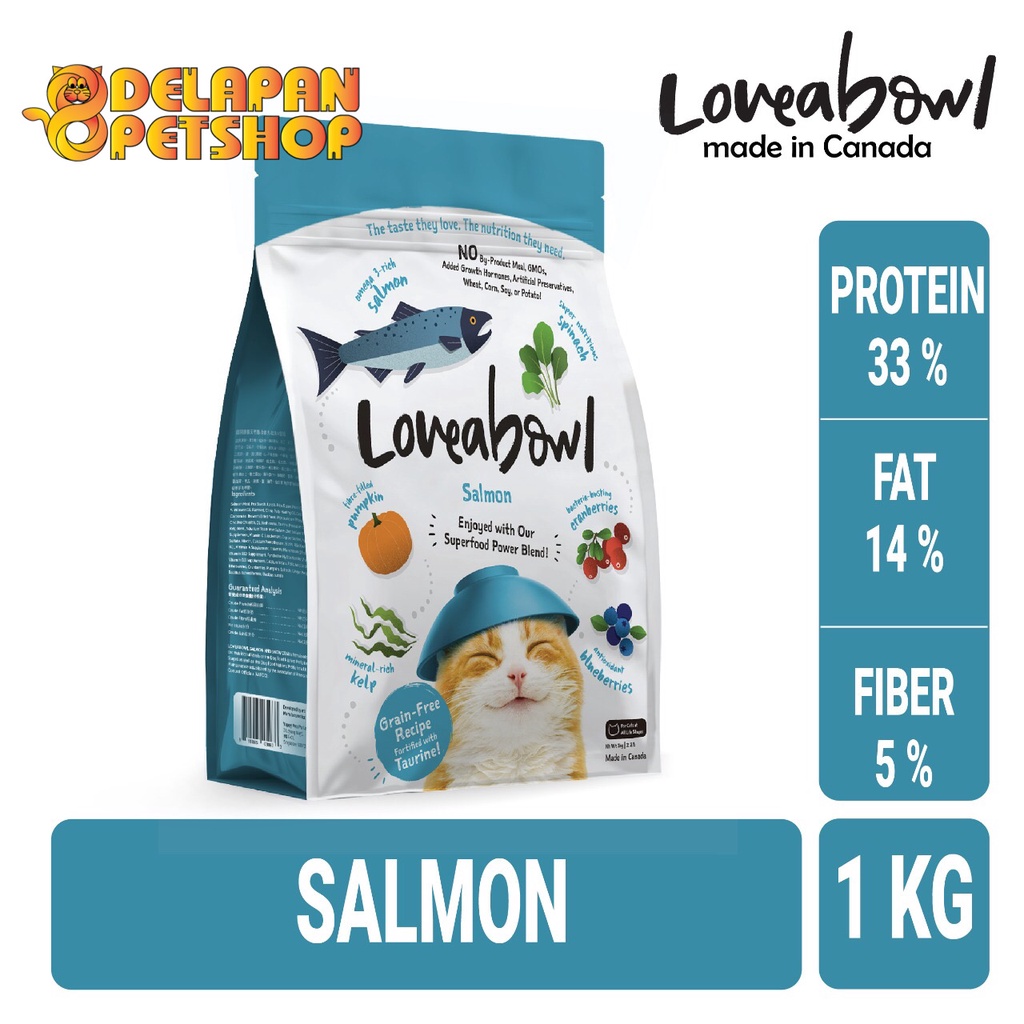 Loveabowl Holistic Grain Free &amp; Gluten Free Dry Cat Food for All Life Stages 1 Kg Made in Canada