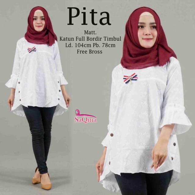 BLOUSE // BAJU ATASAN WANITA WARNA PUTIH // BAJU ATASAN WANITA BAHAN KATUN BIRDIR TIMBUL