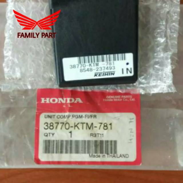 ECU ECM CDI SUPRA X 125 INJEKSI 2006 2007 PGM-FI UNIT SUPRA 125 FI 2006 2007 38770-KTM-781 38770KTM7