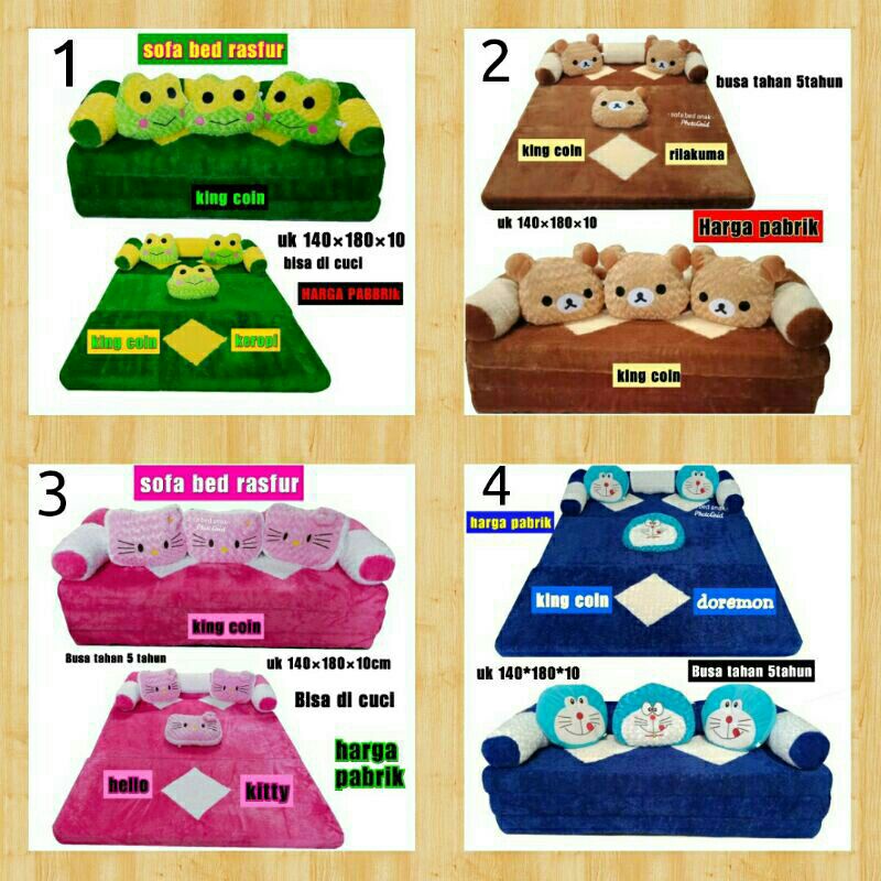 Sofa Bed Minimalis  Karakter Hello Kitty / Kasur Lipat Anak