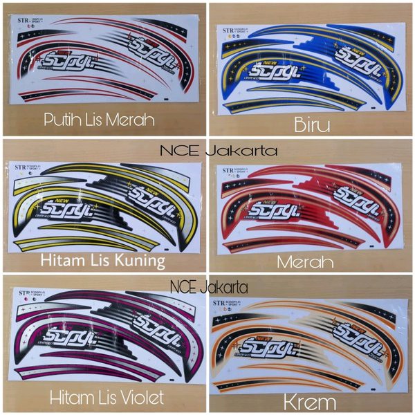 STIKER STRIPING LIS BODY VARIASI THAILAND SCOOPY FI