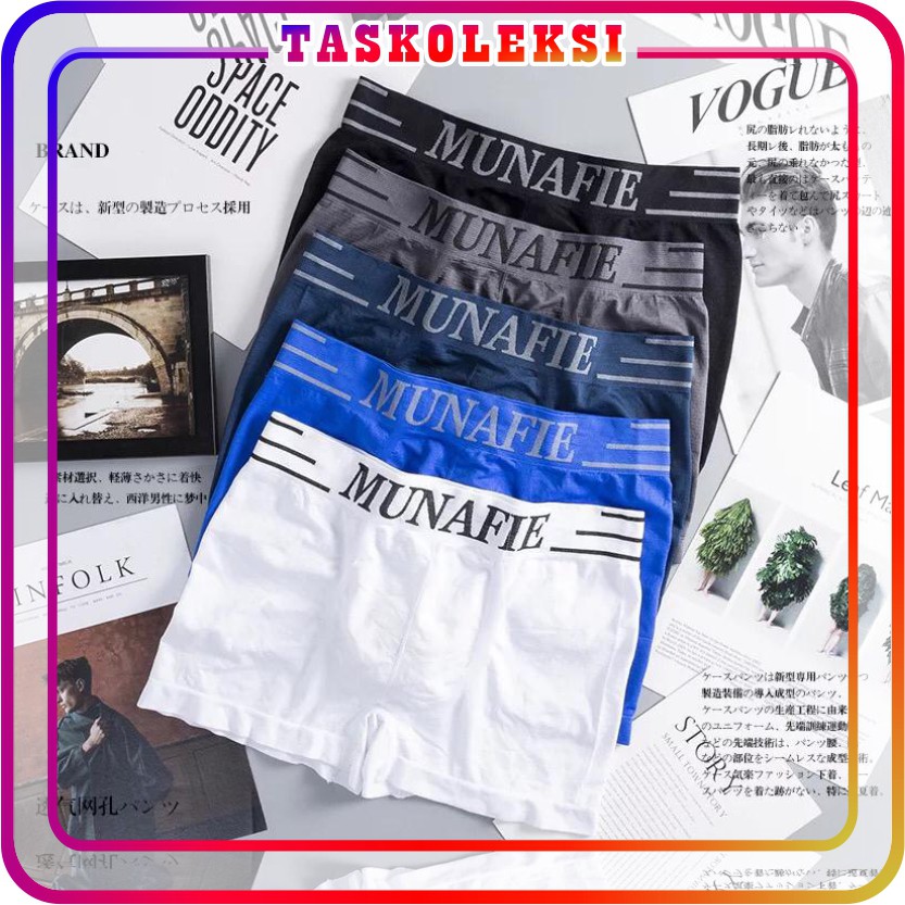 ☛TK☚ B015 Celana Dalam Boxer Kolor Pria Munafie CD Man Sempak underwear Men Fierce Murah Cowok Hot