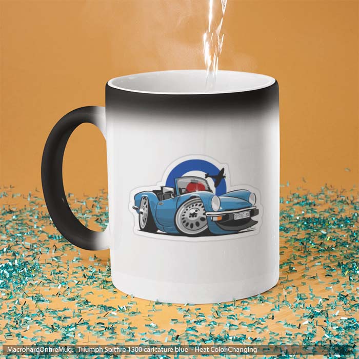 Mug Magic Triumph Spitfire 1500 caricature blue