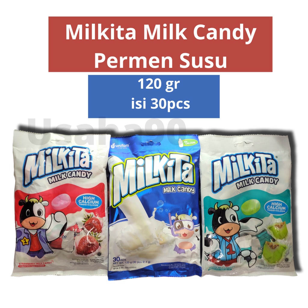 Jual Milkita Milk Candy Permen Susu 120 Gr Isi 30pcs Shopee Indonesia 3798