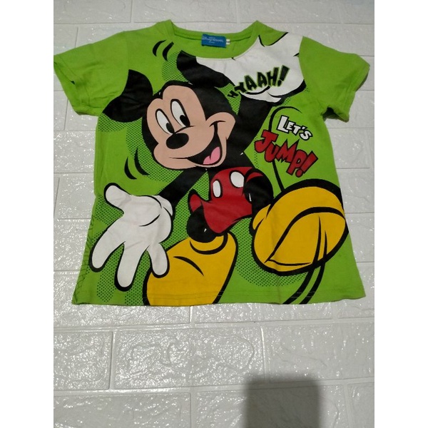 Preloved Kaos Disney Resort Green Miki Preloved Kaos Anak Disney Kids Preloved Kaos Anak Disney Reso