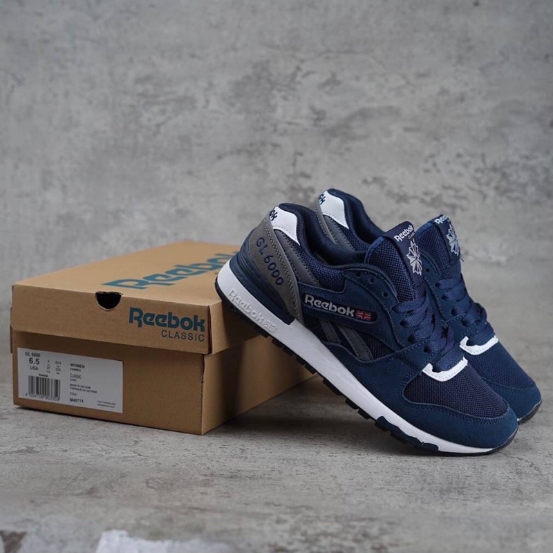 Sepatu Reebok GL6000 Navy Grey White BNIB