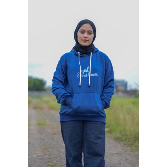 GIRL SWEET LOVE SWEATER HOODIE FLEECE UNISEX TEBAL TERBARU'