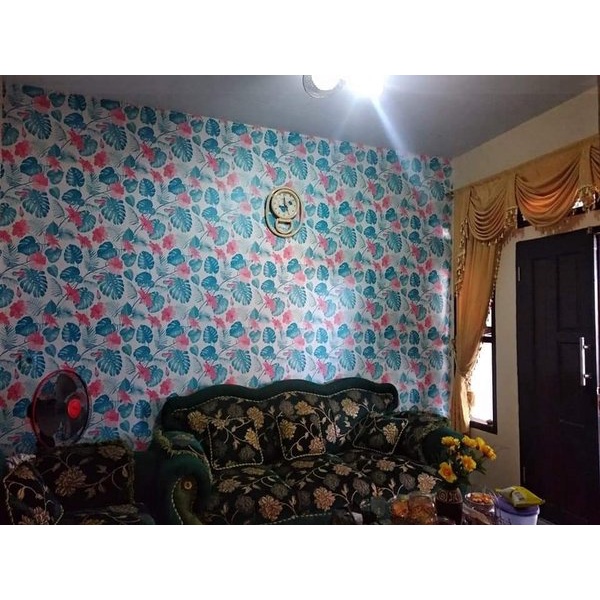 Wallpaper Sticker Dinding KODE CY1085 Premium Size 45CM X 10M MOTIF DAUN