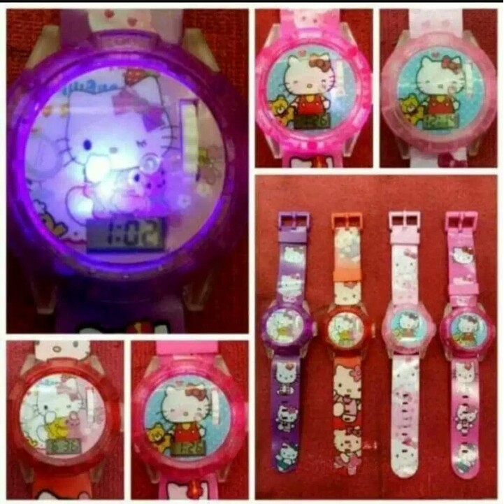 Jam Tangan Anak Jam Anak Lampu Dan Musik Karakter Hello Kitty Murah