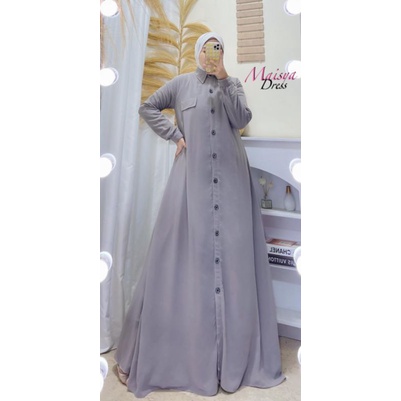 TERBARU GAMIS MAISYA DRESS/BAHAN CERUTY BABYDOLL/KANCING AKTIF