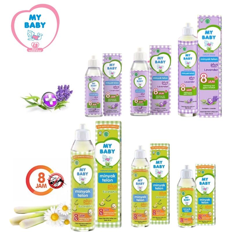 My Baby Minyak Telon Plus Eucalyptus Lavender 60ml, 90ml &amp; 150ml / MyBaby