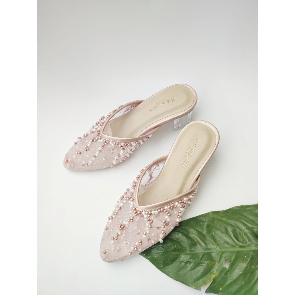 wedding shoes rostika 3 rosegold 5 cm kaca