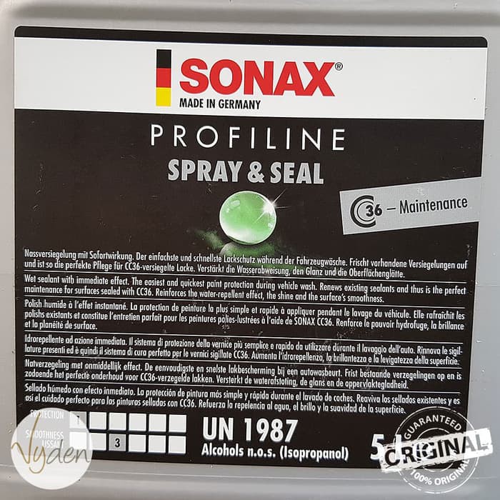 SONAX SPRAY And SEAL 260ml ECER Spray Sealant Semi Coating Efek Daun Talas