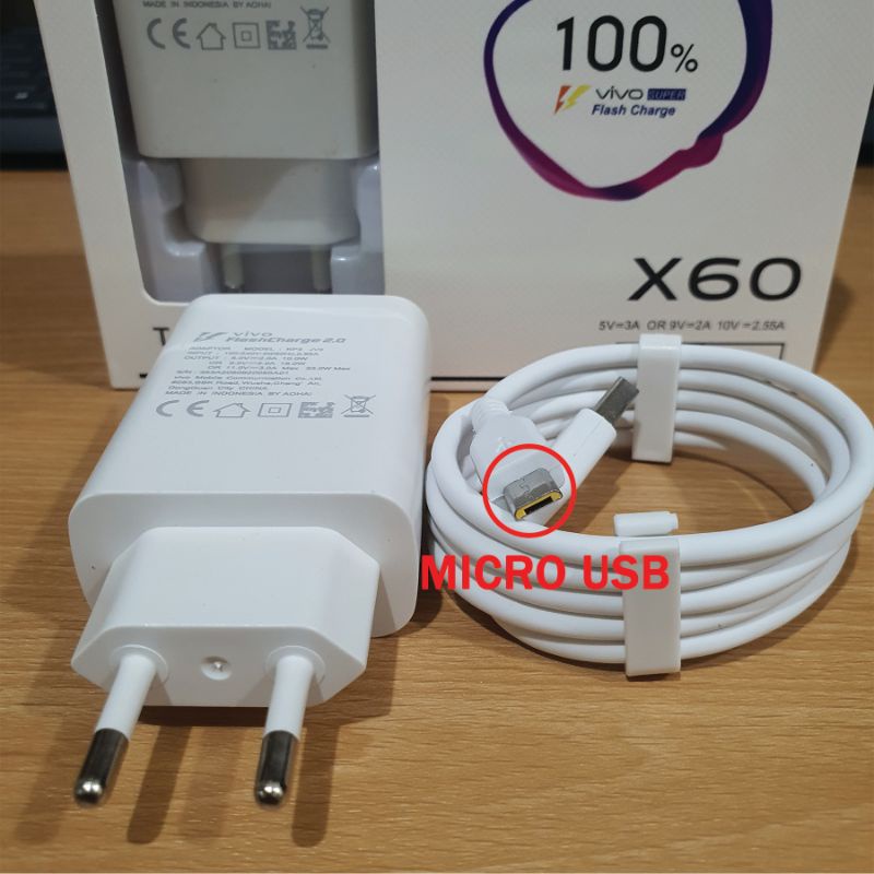 Charger Vivo Original 100% Fast Charging 9V-2A / Charger Vivo V11 V9 V7 V5 V5max V3max Y95 Y91 Y71