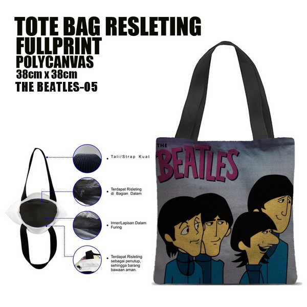 Tas / Tote Bag Polycanvas Full Print Resleting - The Beatles.1