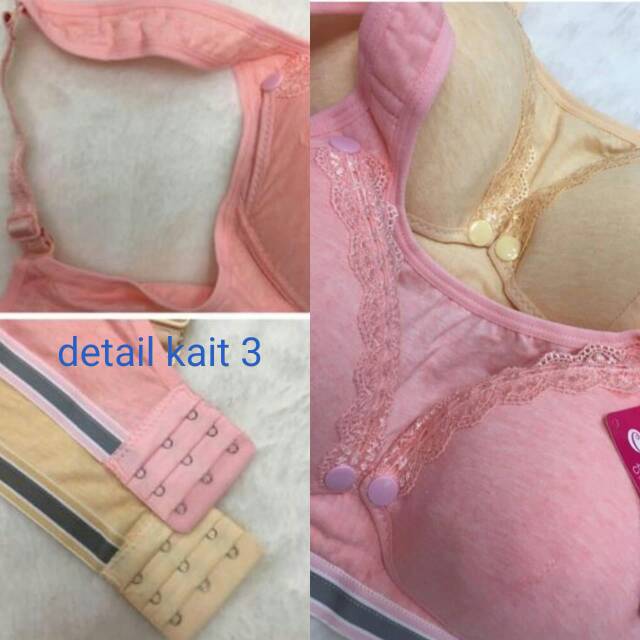 Bh Menyusui Import Z6202 Kerah Singlet / Bra Menyusui 2 Kancing Bukaan