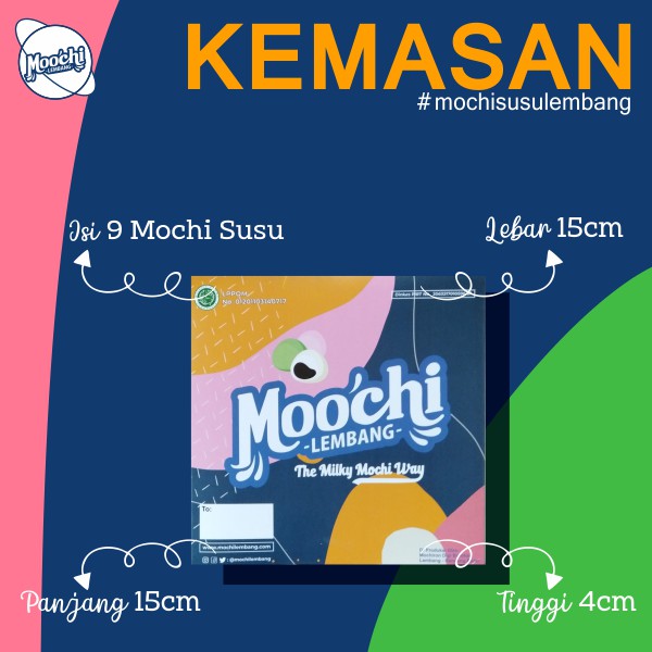 MOCHI SUSU LEMBANG | MochiLembangPREMIUM | [1 Box 9 pcs] / Oleh Oleh Bandung | Makanan Bandung Hits