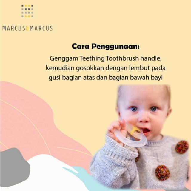 Marcus &amp; Marcus Baby Teething Toothbrush - Sikat Gigi Bayi Teether