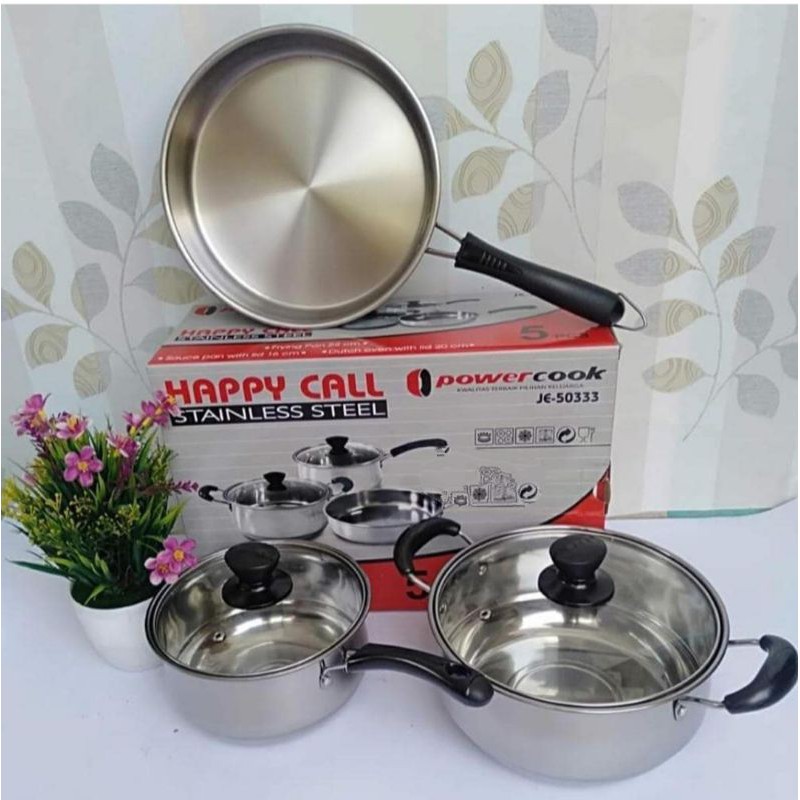 Panci Set - Cookware Set Stainless 5 pcs - Happy Call