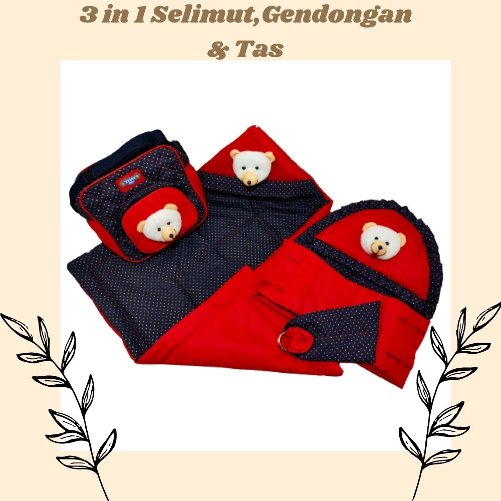 set perlengkapan bayi 3 in 1 termurah dan terlaris-navy