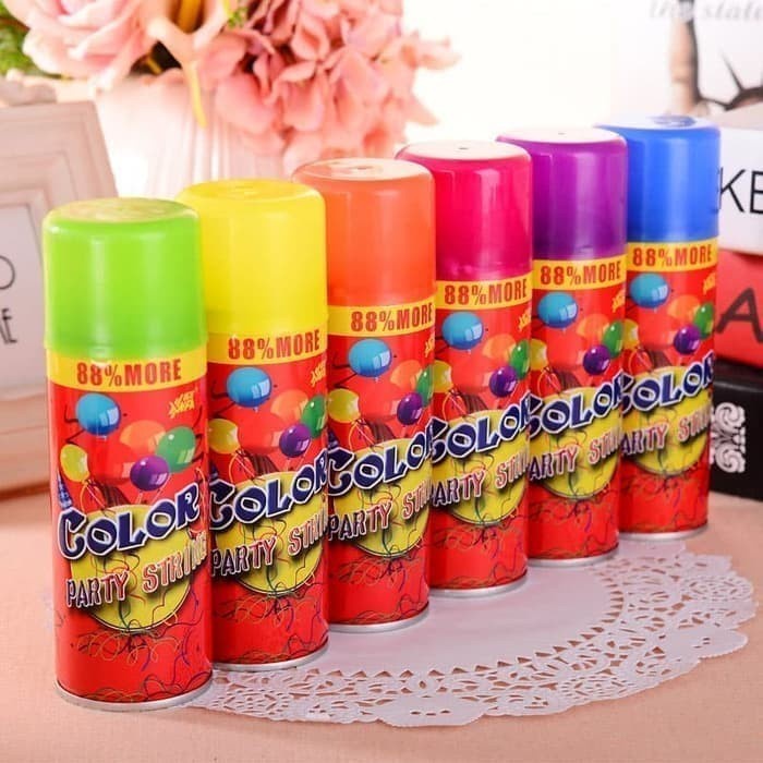 Party String Spray String Semprotan Jaring Aksesoris ultah ulang tahun Grosir