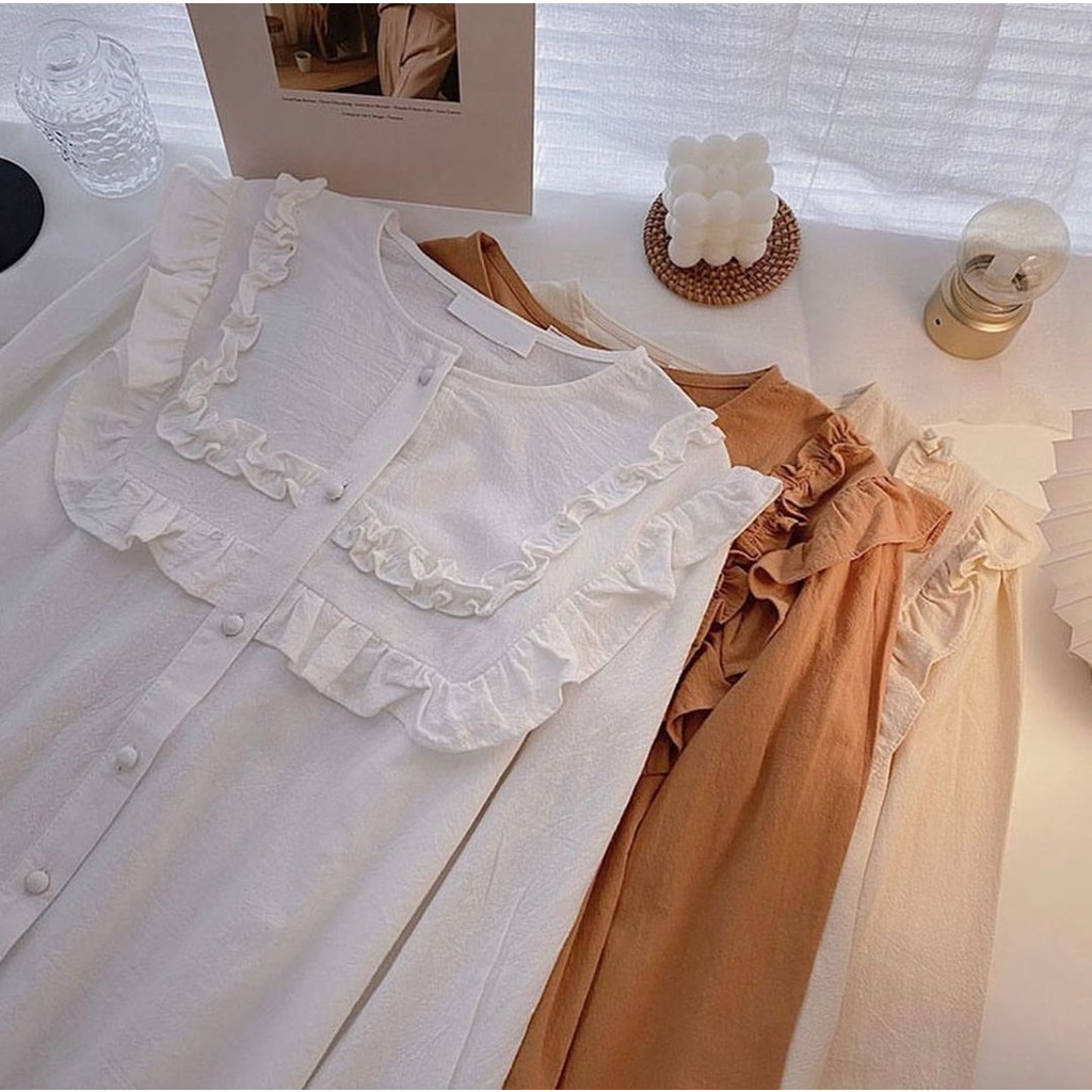 BLOUSE CRINCLE / CILA BLOUSE / BLOUSE WANITA / BLUS KOREAN STYLE-1