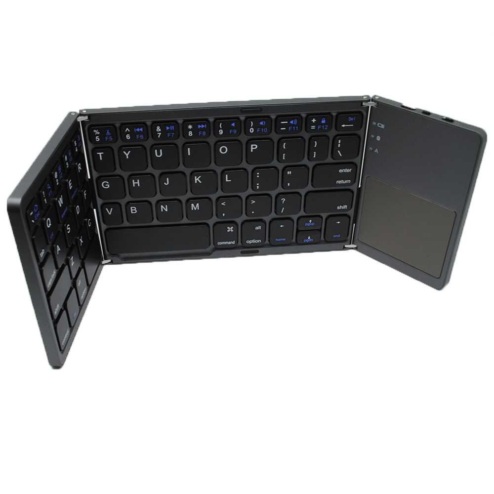 Keyboard Bluetooth Three Folding Magnetic With Touchpad