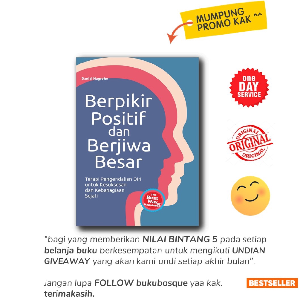 

BUKU PENGEMBANGAN DIRI - BERPIKIR POSITIF DAN BERJIWA BESAR - ARASKA PUBLISHER