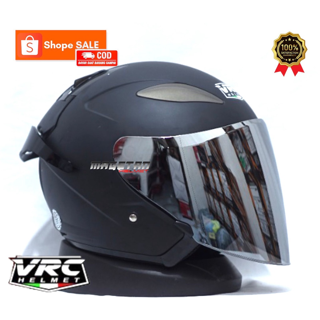 HELM VRC CENTRO SOLID/POLOS (paket ganteng spoiler)-3