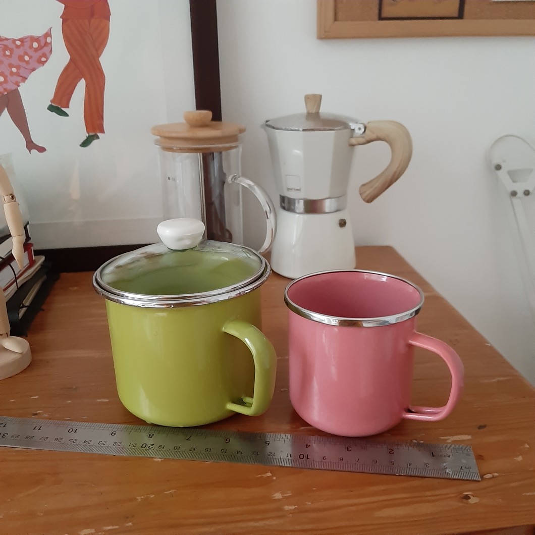 Mug Enamel D9 Pink Tua Polos