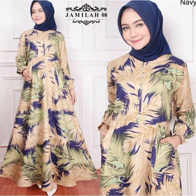 Baju Fashion Maxi Gamis Syari Dress Wanita Muslimah Busui Jumbo Pesta