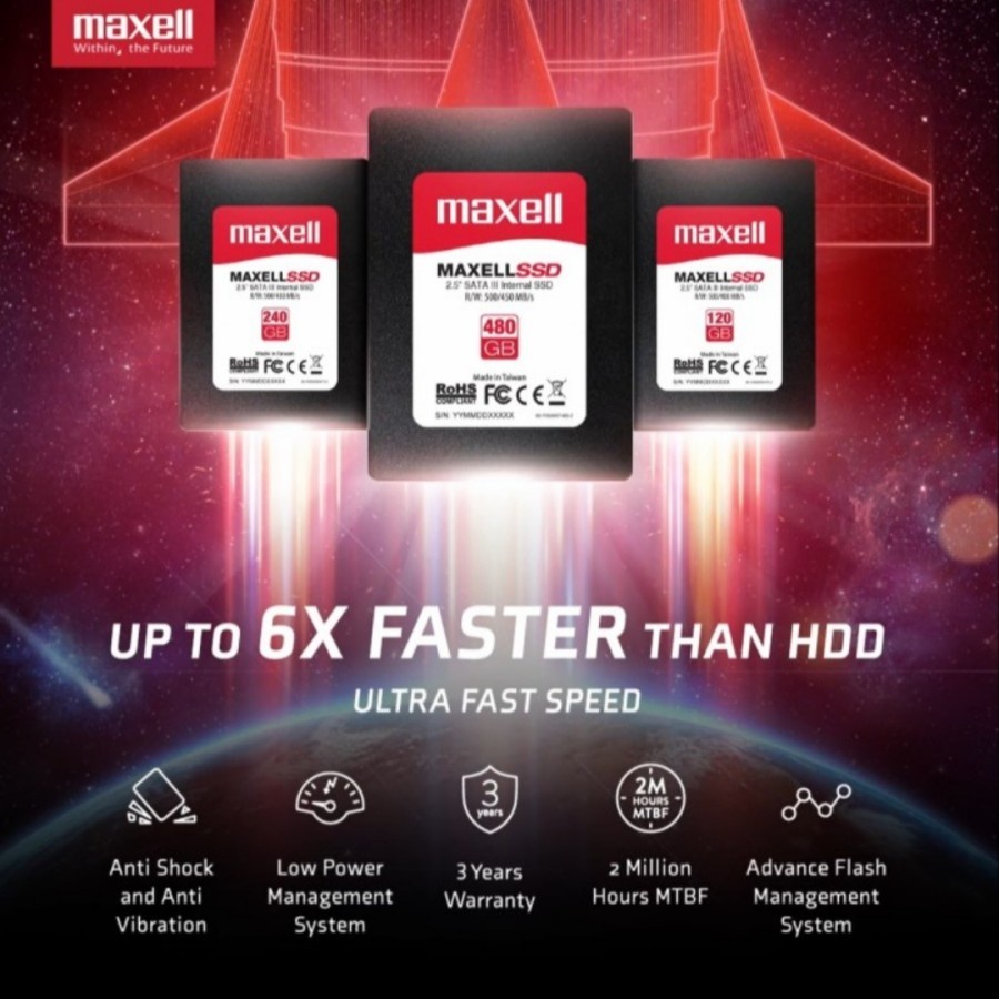 SSD MAXELL 480GB SATA III / SSD 480GB SATA3 / SSD 480GB