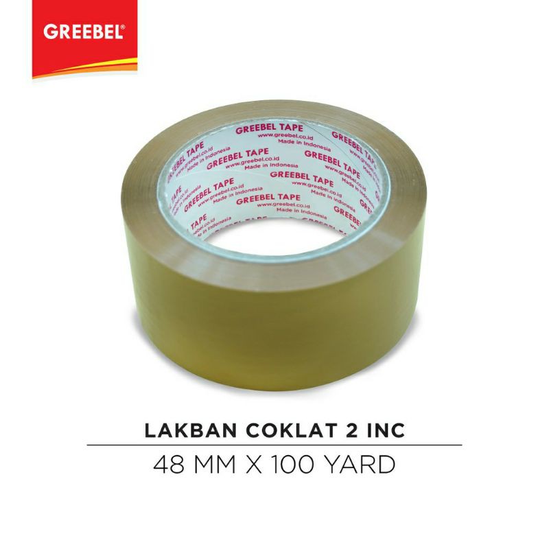 LAKBAN COKLAT / SOLATIP COKLAT / ISOLASI COKLAT / GREEBEL (48 mm x 90 Yard)