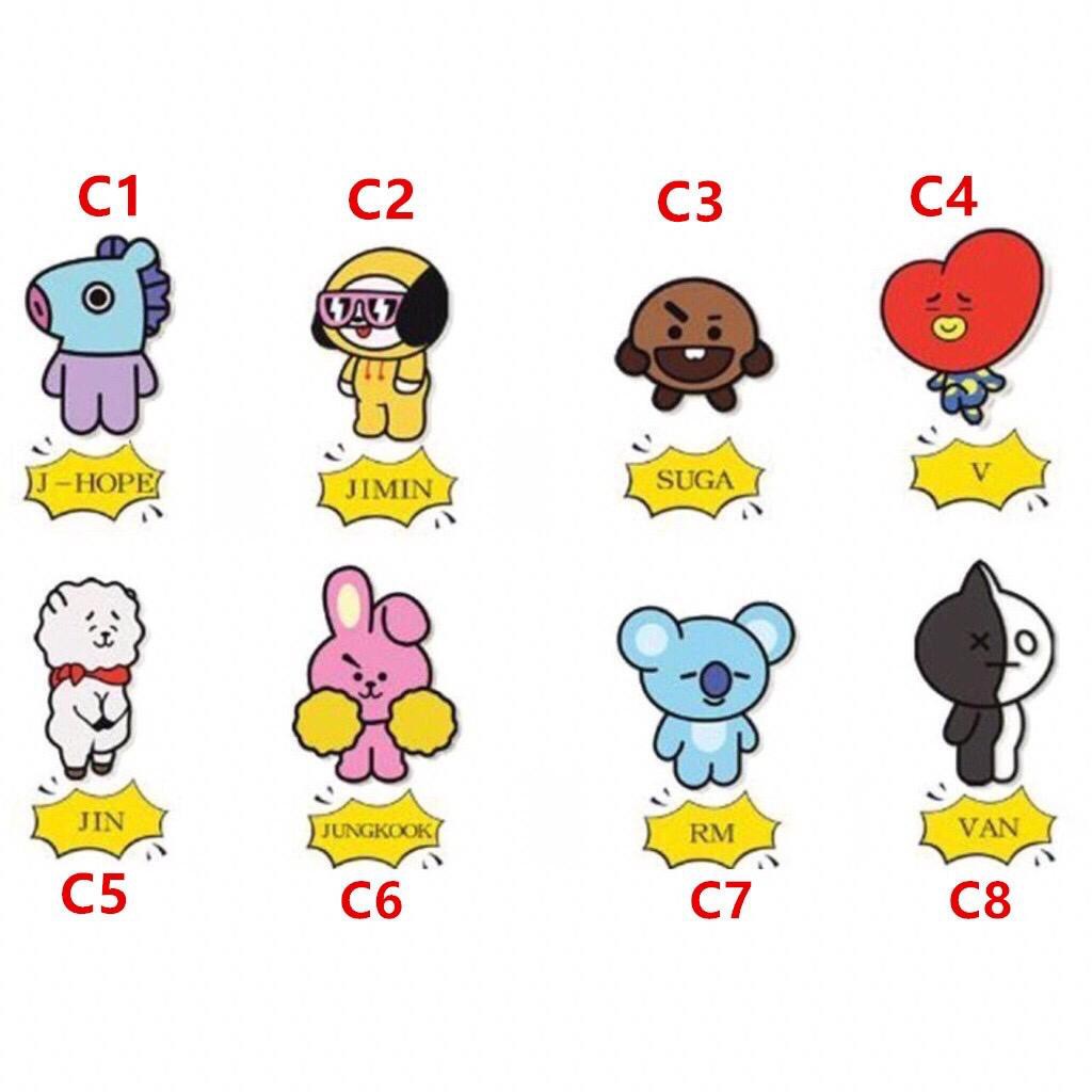 BTS bt21 T93 Tempat Pensil KPOP Motif Kartun Laser Kpop C8