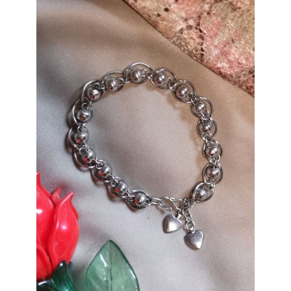 Gameel - Gelang Tangan Rantai besi putih (monel) asli anti karat anti gatal